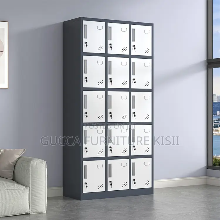 Office Cabinet; 15-Locker Gym Storage Cabinet