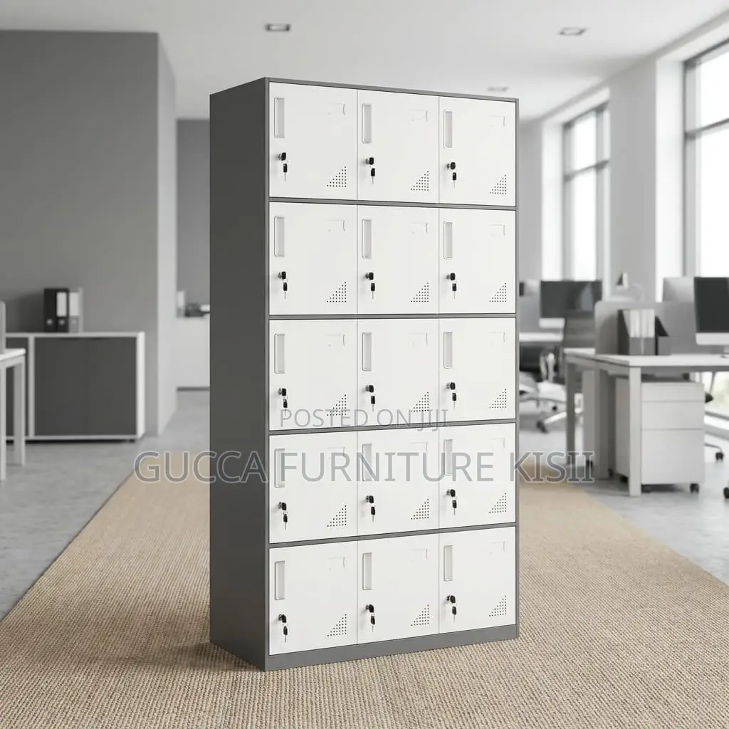 Office Cabinet; 15-Locker Gym Storage Cabinet