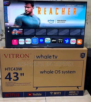 Vitron HTC43W 43" Smart Whale OS TV – Built-in Free to Air Decoder