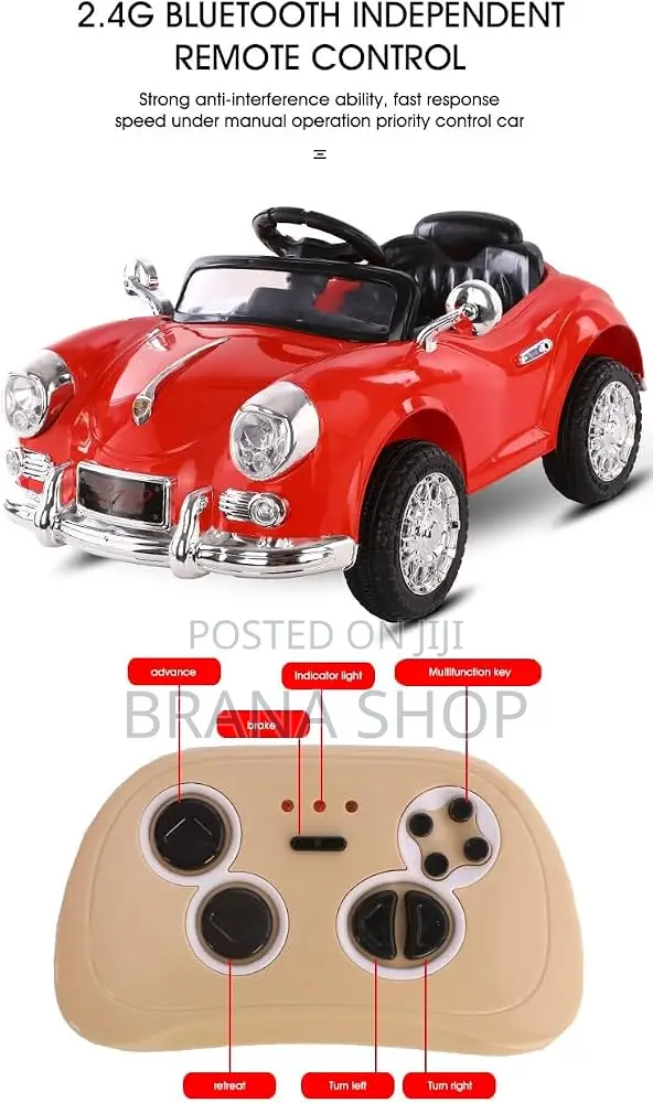Red Volkswagen Kids Electric Ride-on Car – Cute, Stylish Fun