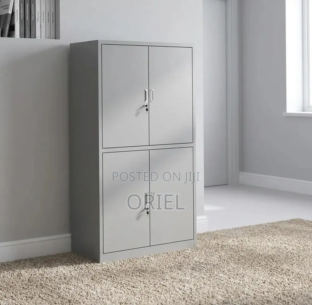 Office Cabinet : 4-Door Lockable Filing Cabinet