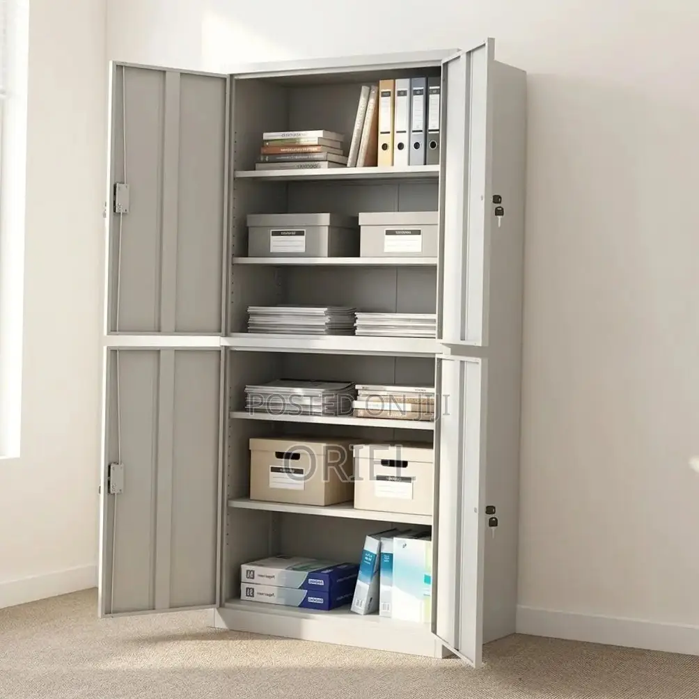 Office Cabinet : 4-Door Lockable Filing Cabinet