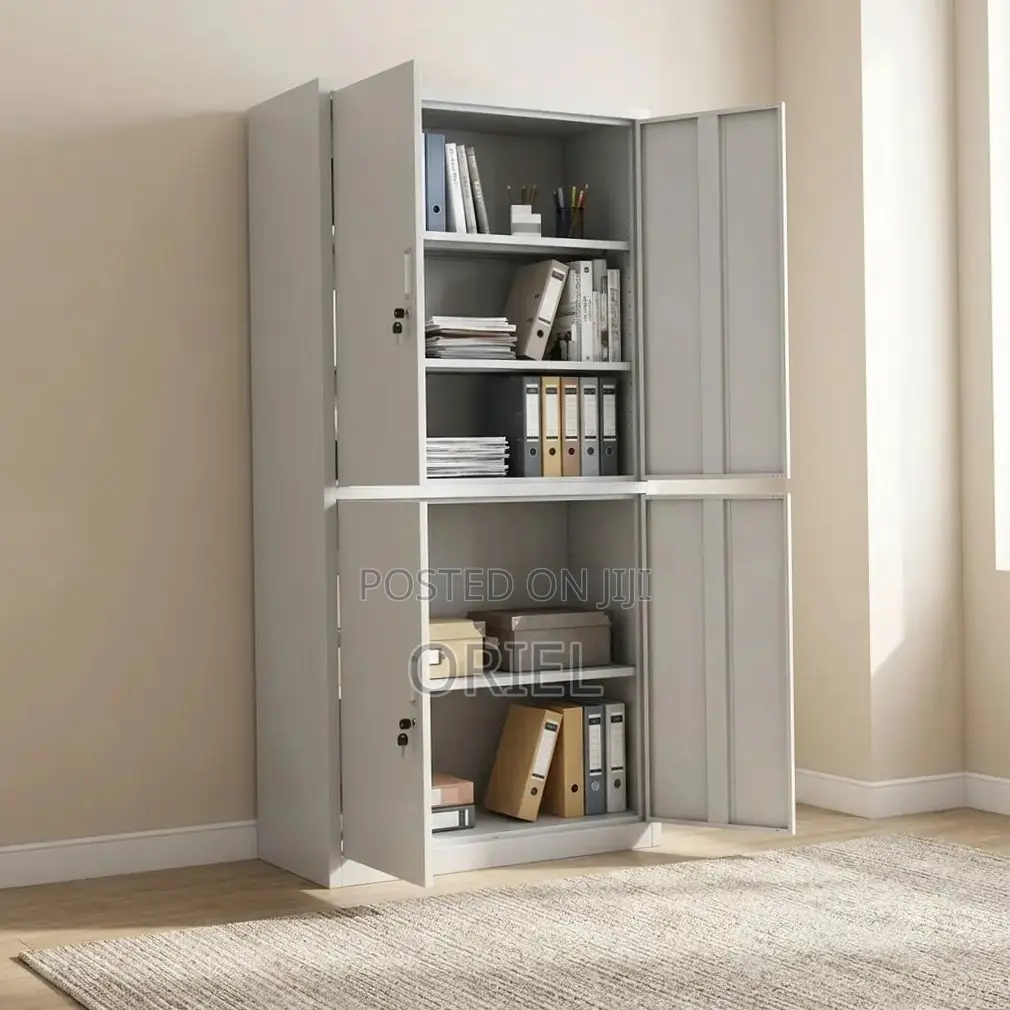 Office Cabinet : 4-Door Lockable Filing Cabinet