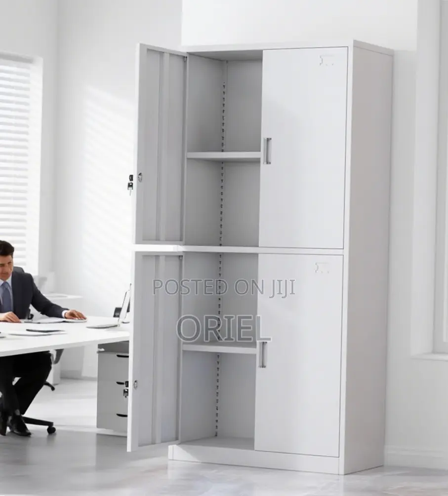 Office Cabinet : 4-Door Lockable Filing Cabinet