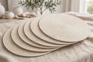 6 PCs 38cm Round | Cotton Rope | Thick Durable Table Mats