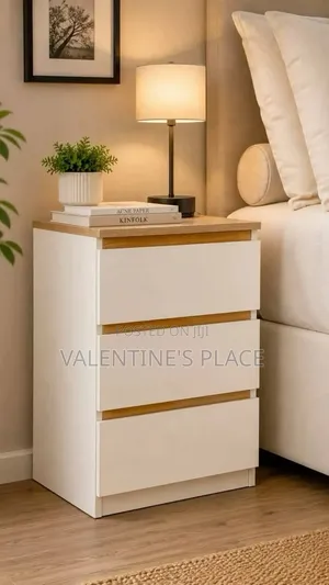 Chic Minimalist S-Design Bedside Table / Accent Shelf