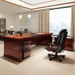 Office Desk; 1.6M Mahogany Office Desk