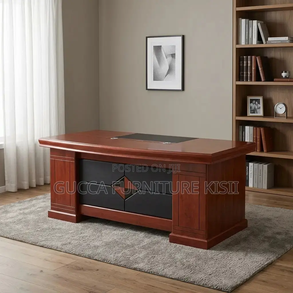 Office Desk; 1.6M Mahogany Office Desk