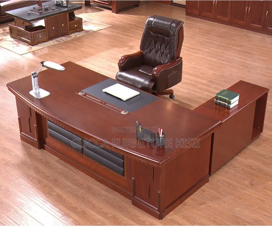 Office Desk; 1.6M Mahogany Office Desk