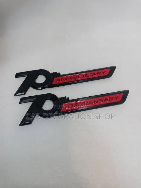 Gloss Black Red 70th Anniversary Fender/Tailgate Emblem