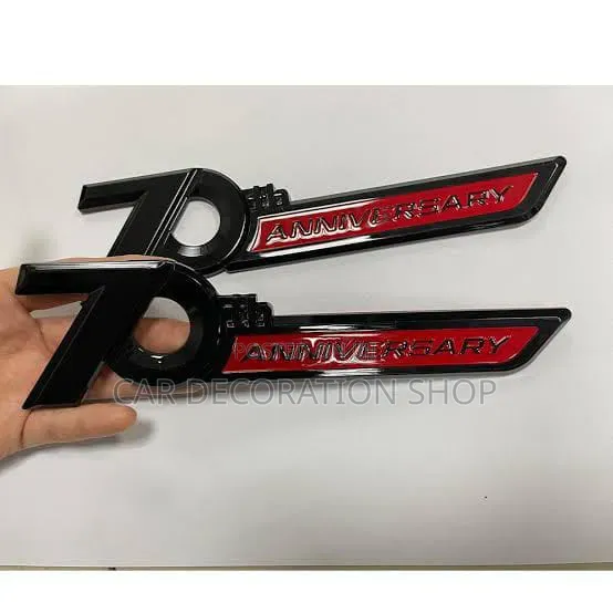 Gloss Black Red 70th Anniversary Fender/Tailgate Emblem
