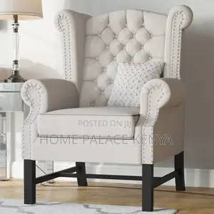 Armchair; Upholstered Tufted Armchair With Padded Seat and Backrest