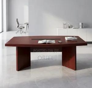 Office Table : 2400MM Conference Meeting Mahogany Table