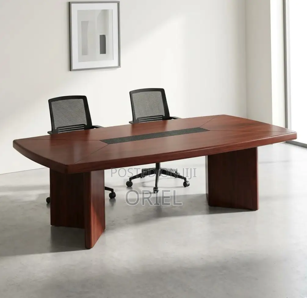 Office Table : 2400MM Conference Meeting Mahogany Table