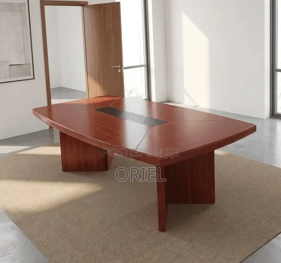 Office Table : 2400MM Conference Meeting Mahogany Table