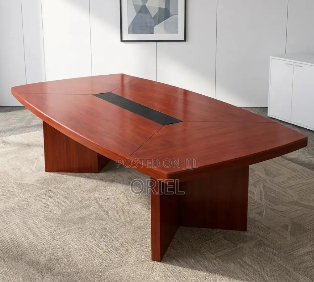 Office Table : 2400MM Conference Meeting Mahogany Table