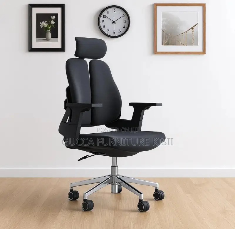 Office Chair; Dual Orthopedic Fabric Office Chair