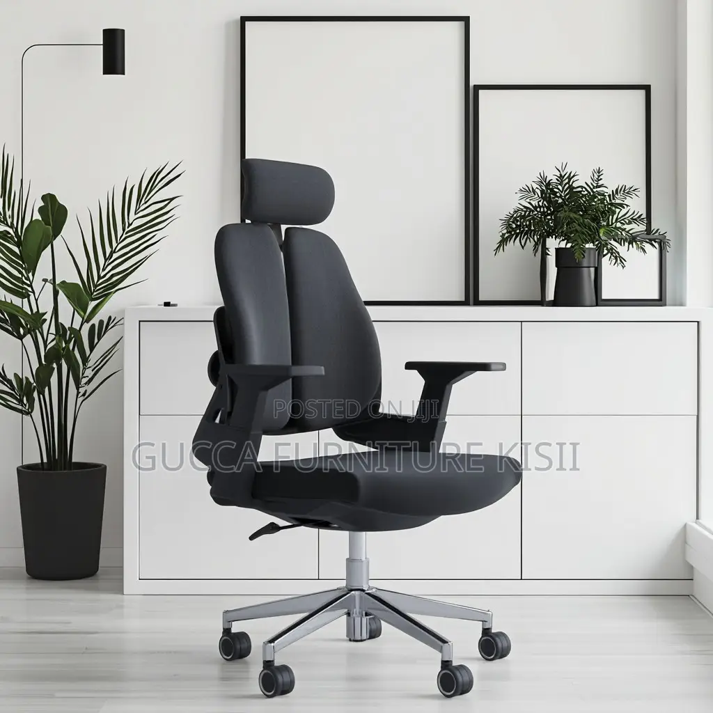 Office Chair; Dual Orthopedic Fabric Office Chair