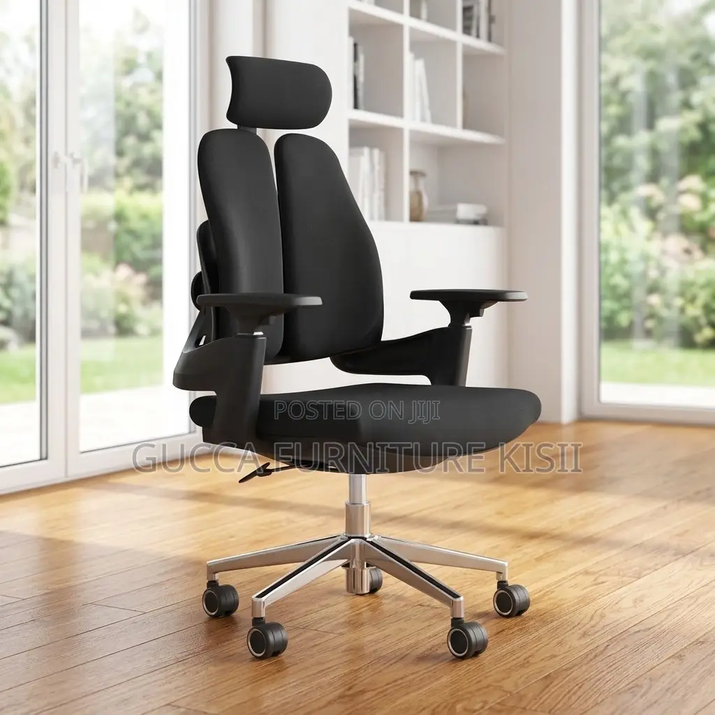 Office Chair; Dual Orthopedic Fabric Office Chair