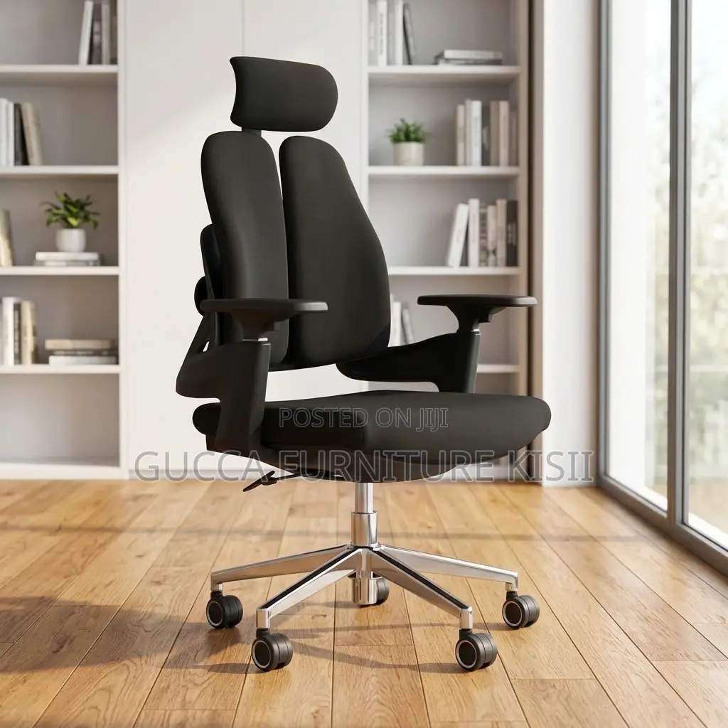 Office Chair; Dual Orthopedic Fabric Office Chair