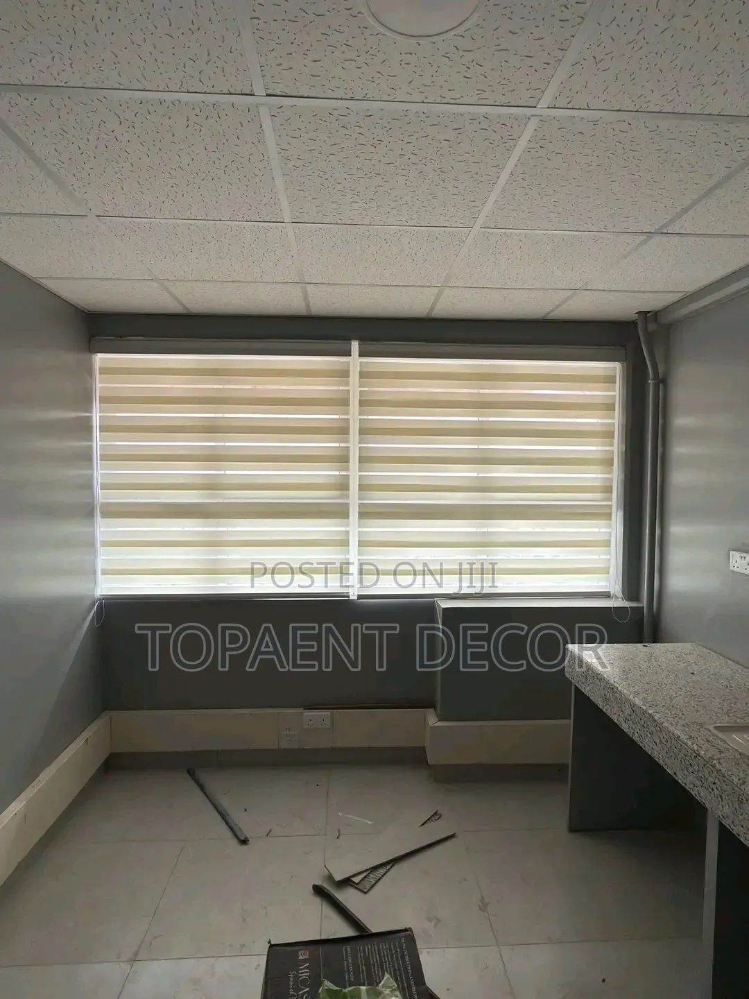 White and Purple Window Blinds