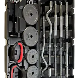 58KG York Adjustable Dumbbell Barbell Set With Case
