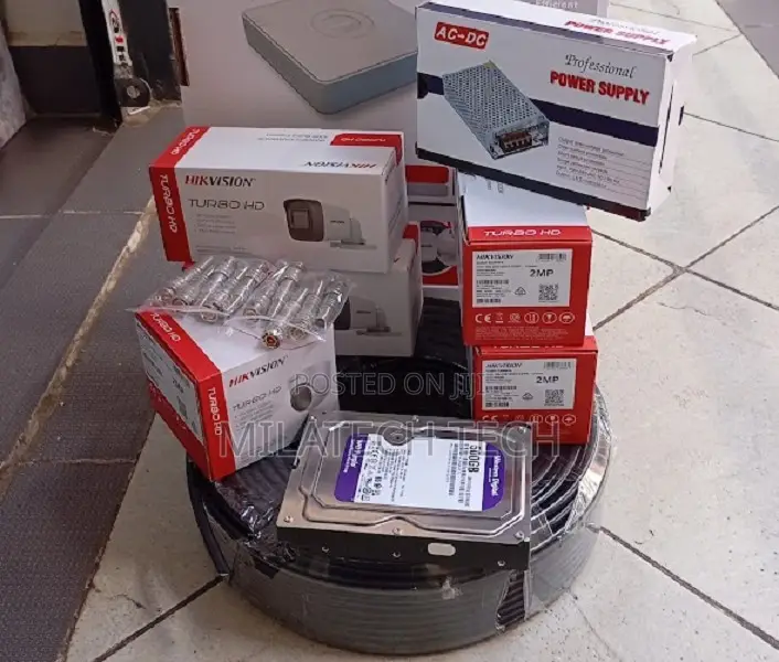 4 Channel Hikvision Surveillance Kit | 4 Cameras + DVR + HDD
