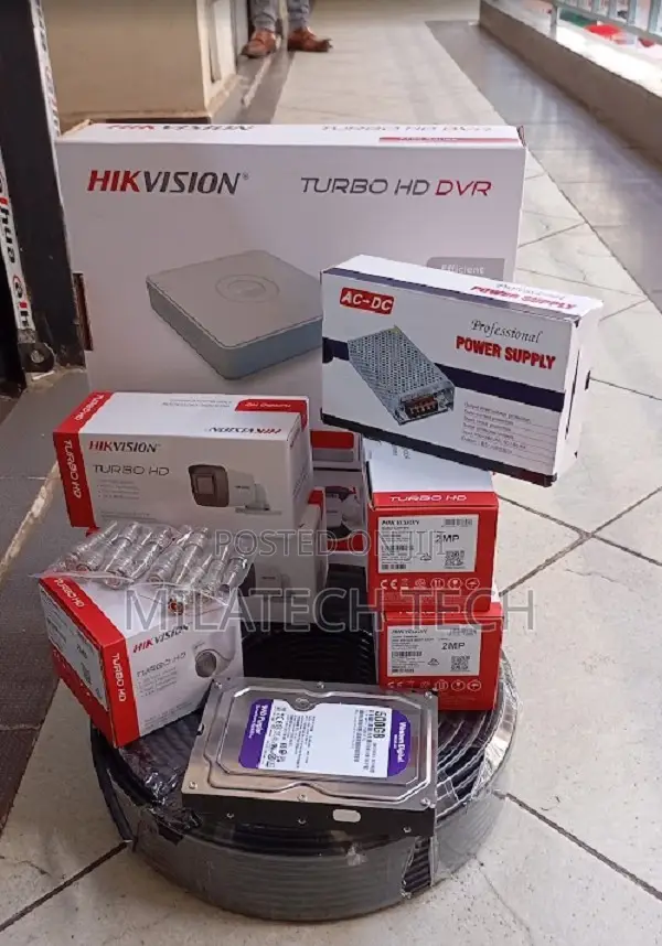 Hikvision 4CH CCTV System | 4 HD Cameras + DVR + Hard Disk