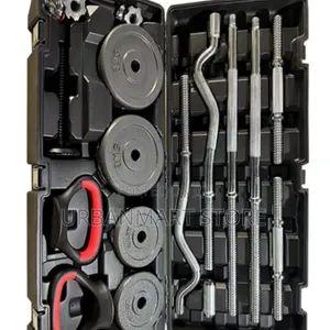 York 58KG Adjustable Dumbbells Barbell Weight Set