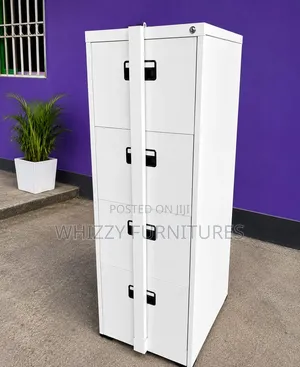 Cabinet; 4 Drawers Lockable Metal Filing Cabinet