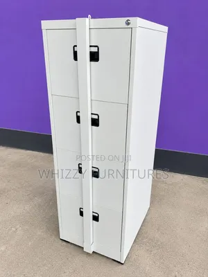 Cabinet; 4 Drawers Lockable Metal Filing Cabinet