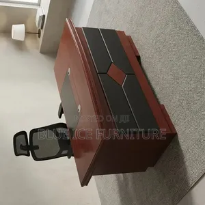 Brown 1.4m Modern Executive Office Desk With Storage