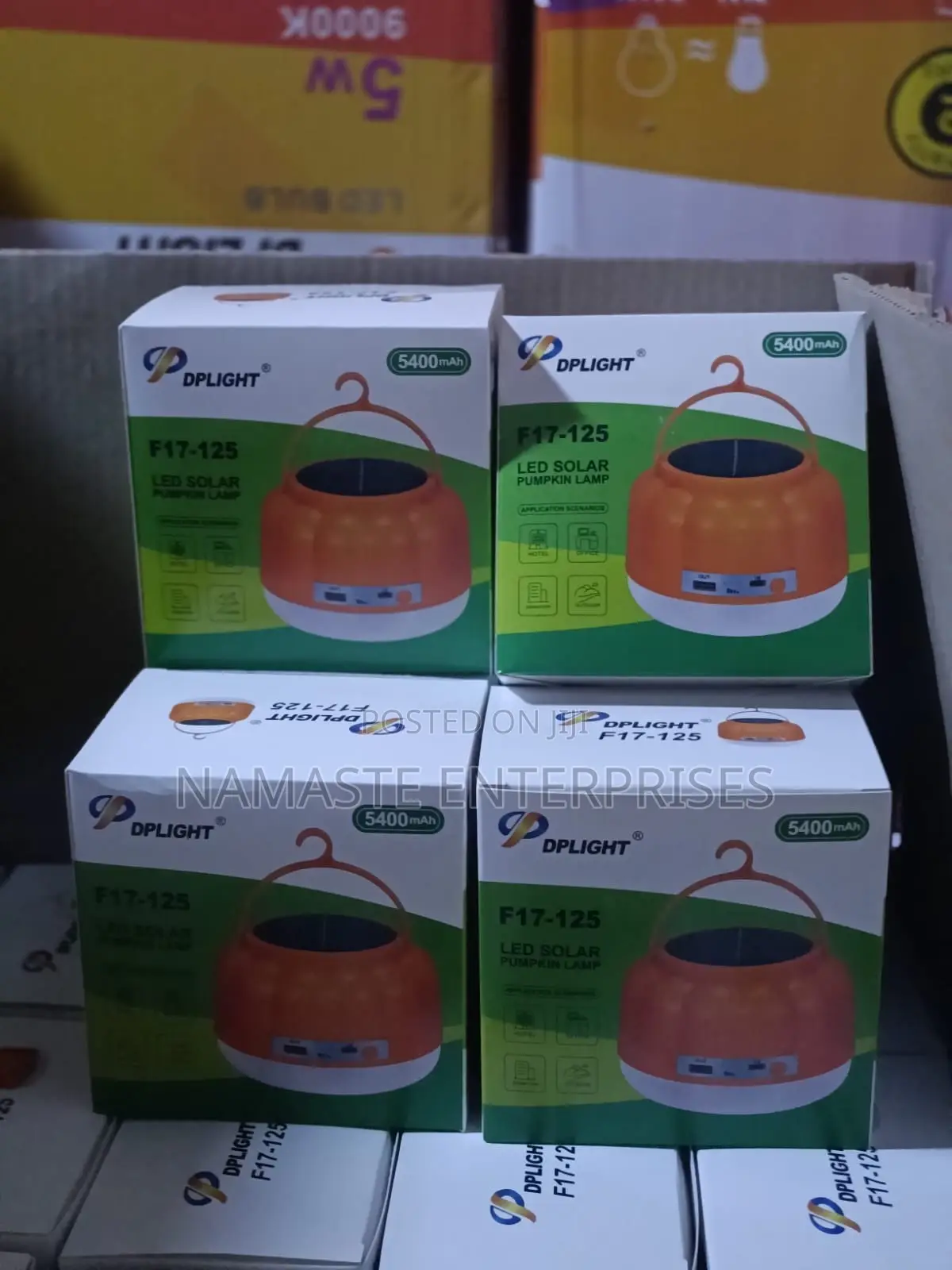 DPLIGHT F17-125 Solar Pumpkin Lamp 5400mAh