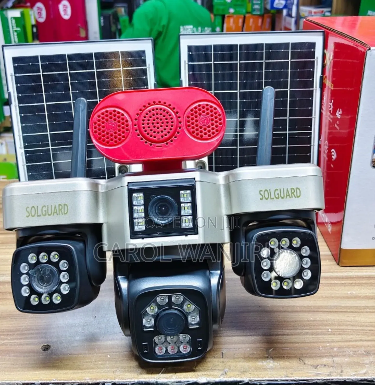 Four Lens 4G PTZ Solar Camera With High Siren Alarm/Ai Solar Camera