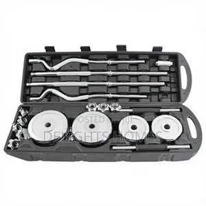 58KG Adjustable Dumbbell and Barbell Set With Case._je