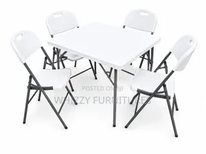 Foldable Table 4 Chairs _Heavy Duty