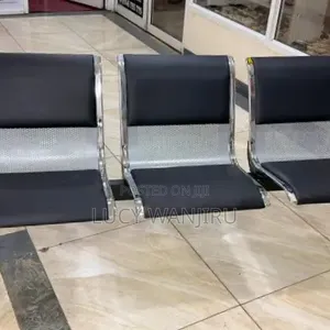 3 Link Padded Metallic Office Waiting Bench