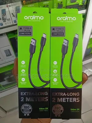 Oraimo Udon 2X 2-Meter USB-A to Type-C Fast-Charging Data Cable.