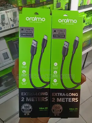 Oraimo Udon 2X 2-Meter USB-A to Type-C Fast-Charging Data Cable.