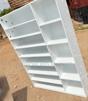 Executive White Wooden Shoe Rack