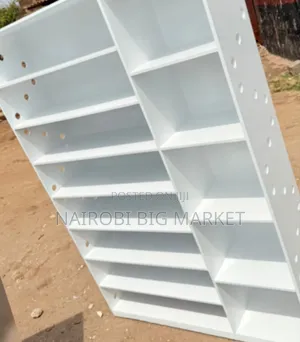 Executive White Wooden Shoe Rack