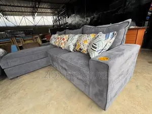6 Seater Grey L Shape Sofaset