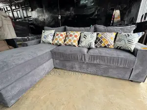 6 Seater Grey L Shape Sofaset