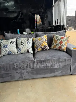 6 Seater Grey L Shape Sofaset