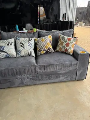6 Seater Grey L Shape Sofaset