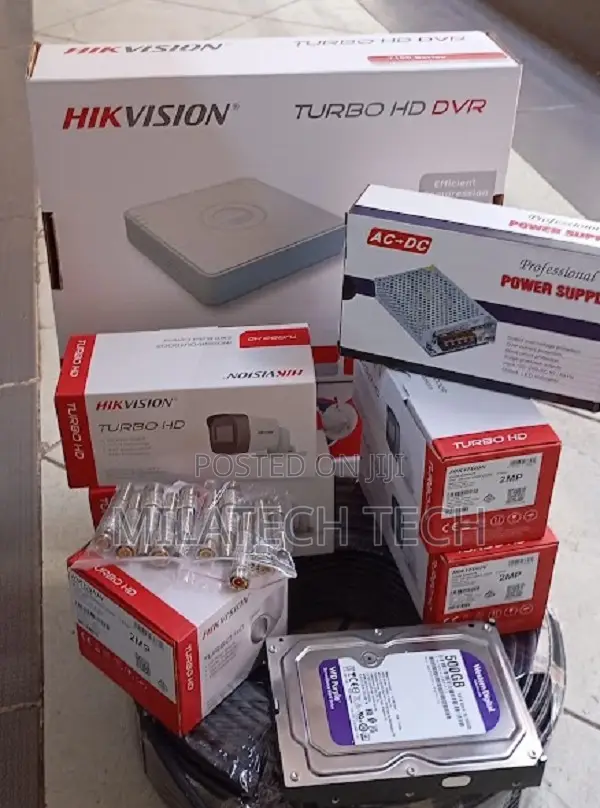 Hikvision 4 Camera CCTV Security Kit | DVR + HDD + Cable