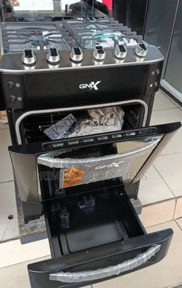 GNIX Black 60×60 Premium 3+1 Gas Electric Cooker