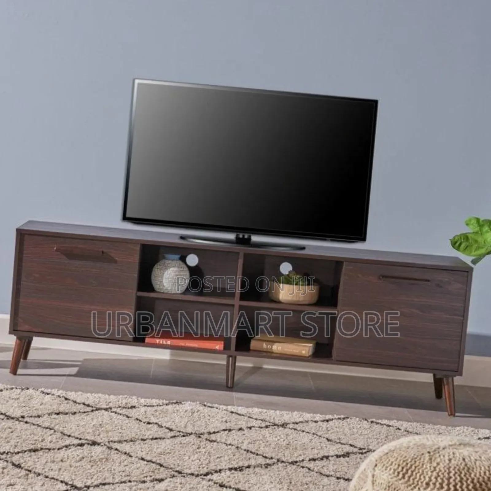 5ft Wooden TV Stand – Dark Walnut