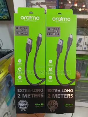 Oraimo Udon 2X USB-A to Type-C 2A Fast Charging Cable.