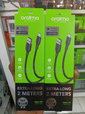 Oraimo Udon 2X USB-A to Type-C 2A Fast Charging Cable.